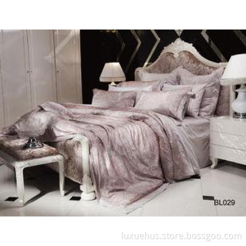 Summer Comfort Luxury Bright Silk Cotton Luxury Bed Sets Fo